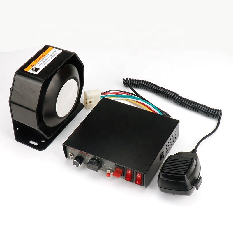 200W Siren Car Siren Sirena Ambulancia Emergency Vehicle Electronic Ambulance Firefighter Siren Alarm Amplifier